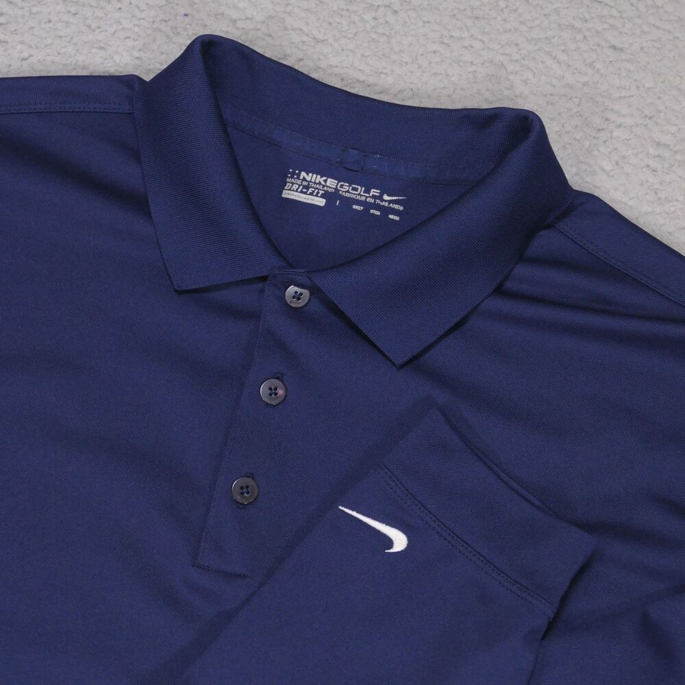 Nike Dri-FIT Polo Mens 3XLT Navy Blue Big Tall 3XL Golf Long Sleeve